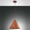 FABAS LUCE No. 3630-45-130 Pendelleuchte Esino 33cm Holz Walnussfarben E27
