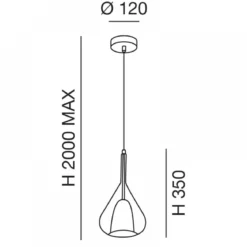 FABAS LUCE No. 3481-40-126 Pendelleuchte Lila Rauchglas E27 1-flammig