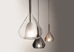 FABAS LUCE No. 3481-40-126 Pendelleuchte Lila Rauchglas E27 1-flammig
