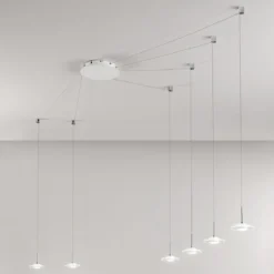 FABAS LUCE No. 3444-46-102 Pendelleuchte Susanna 6-flammig weiß chrom