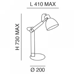 FABAS LUCE No. 3644-30-102 Tischleuchte Sveva Weiss Eschenholz
