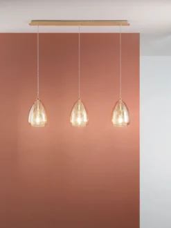 Fabas Luce 3673-48-125 Pendelleuchte Britton 3-flammig amber