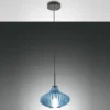 Fabas Luce 3723-40-244 Pendelleuchte Budelli azurblau 26cm E27