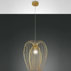 Fabas Luce 3677-45-225 Pendelleuchte Camp 40cm gold E27