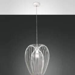 Fabas Luce 3677-45-102 Pendelleuchte Camp 40cm weiss E27