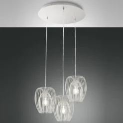 Fabas Luce 3677-47-102 Pendelleuchte Camp 3-flammig weiss E27