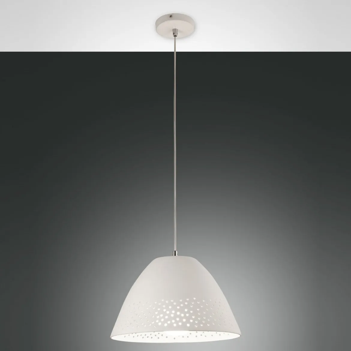 Fabas Luce 3532-40-102 Pendelleuchte Casale Keramik weiss 30cm