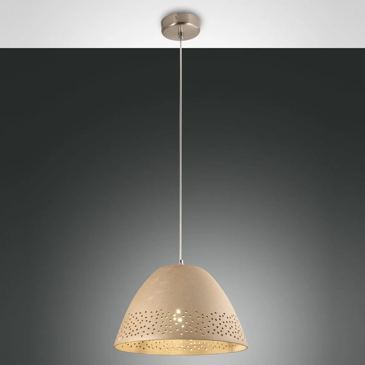 Fabas Luce 3532-40-348 Pendelleuchte Casale Keramik khaki 30cm