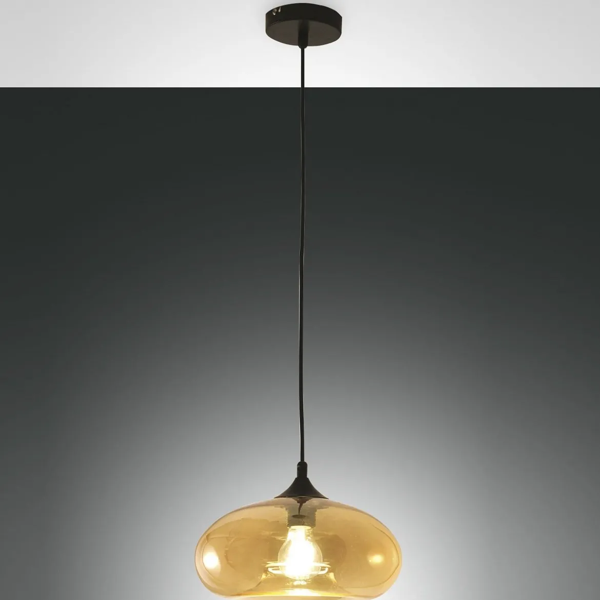FABAS LUCE 3489-40-125 Pendelleuchte Ela amber 27cm