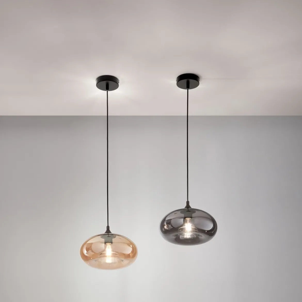FABAS LUCE 3489-40-125 Pendelleuchte Ela amber 27cm