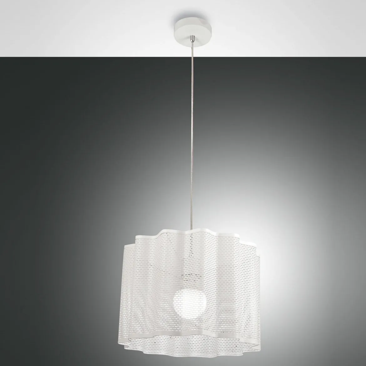 Fabas Luce 3581-40-102 Pendelleuchte Glicine Metall weiss E27