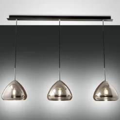 Fabas Luce 3667-48-138 Pendelleuchte Glow 3-flammig verchromt schwarz E27