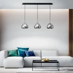 Fabas Luce 3667-48-138 Pendelleuchte Glow 3-flammig verchromt schwarz E27