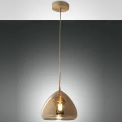 Fabas Luce 3667-40-118 Pendelleuchte Glow amber messing 25cm E27