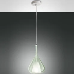 Fabas Luce 3481-40-140 Pendelleuchte Lila 1-flammig grün transparent