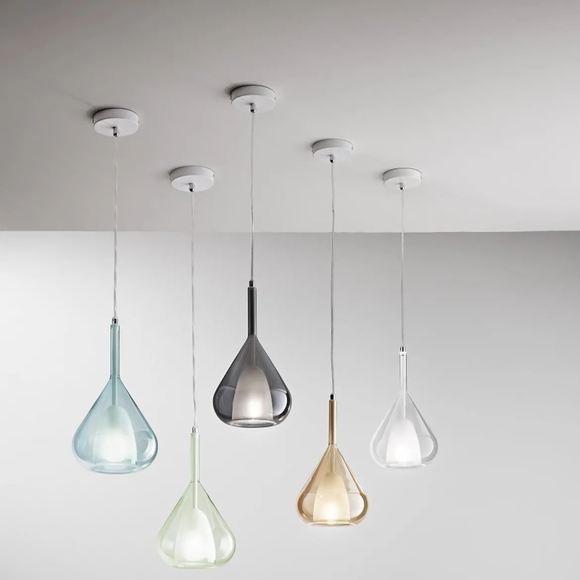 Fabas Luce 3481-40-244 Pendelleuchte Lila 1-flammig azurblau