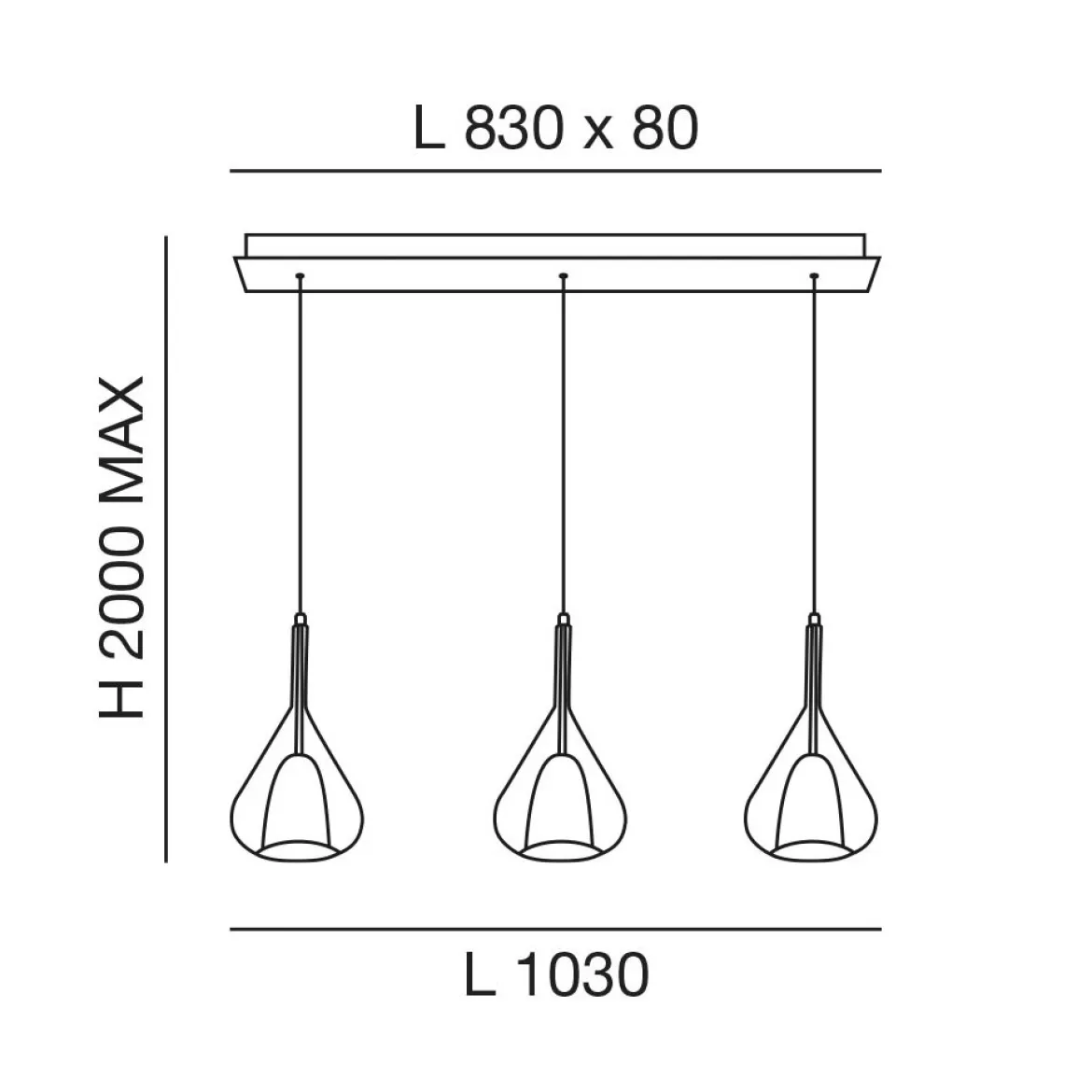 FABAS LUCE 3481-48-297 Pendelleuchte Lila 3-flammig amber grau transparent