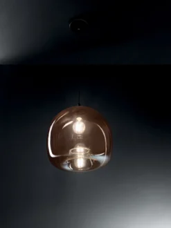 FABAS LUCE 3490-40-125 Pendelleuchte Maia amber 31cm