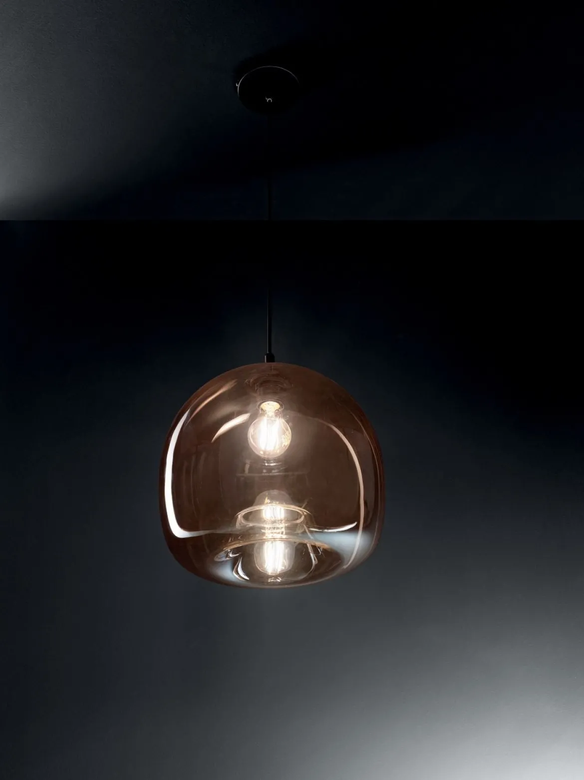 FABAS LUCE 3490-40-125 Pendelleuchte Maia amber 31cm