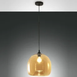FABAS LUCE 3490-40-125 Pendelleuchte Maia amber 31cm