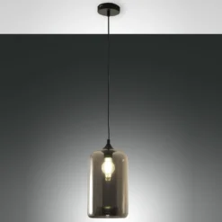 FABAS LUCE 3491-40-126 Pendelleuchte Silo Grau transparent 18cm