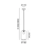 FABAS LUCE 3491-40-125 Pendelleuchte Silo amber 18cm