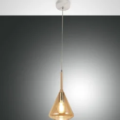 Fabas Luce 3582-40-125 Pendelleuchte Tris amber weiss E27
