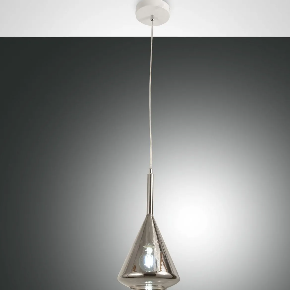 Fabas Luce 3582-40-126 Pendelleuchte Tris grau weiss E27