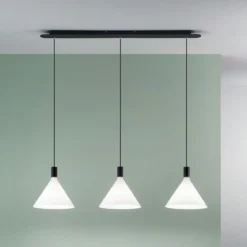 Fabas Luce 3665-48-102 Pendelleuchte Vincent 3-flammig weiß schwarz