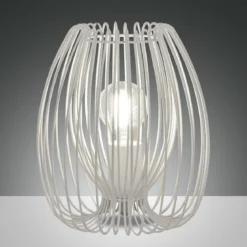 Fabas Luce 3677-34-102 Tischleuchte Camp 24cm weiss E27
