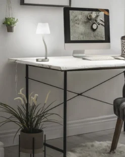 Fabas Luce 3703-30-178 Tischleuchte Ibla nickel satiniert dimmbar
