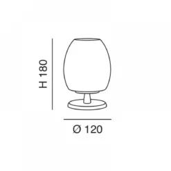 Fabas Luce 3571-30-102 Tischleuchte Rockford weiss nickel dimmbar
