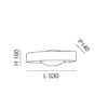 FABAS LUCE 3424-26-102 Wandleuchte Gaby 53cm weiss IP44
