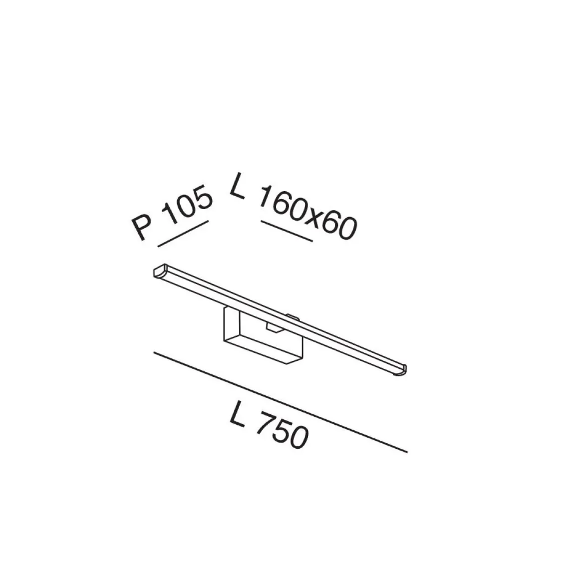 FABAS LUCE 3361-28-102 Wandleuchte Nala 75cm weiß IP44