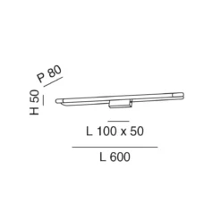 FABAS LUCE 3552-26-119 Wandleuchte Rapallo 60cm Messing IP44