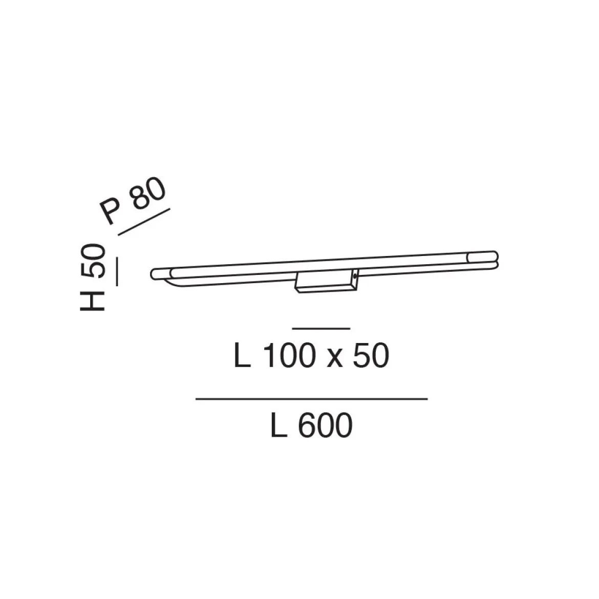 FABAS LUCE 3552-26-119 Wandleuchte Rapallo 60cm Messing IP44