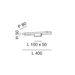 FABAS LUCE 3552-21-138 Wandleuchte Rapallo 40cm Chrom IP44