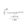 FABAS LUCE 3552-26-138 Wandleuchte Rapallo 60cm Chrom IP44