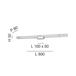 FABAS LUCE 3552-28-119 Wandleuchte Rapallo 80cm Messing IP44