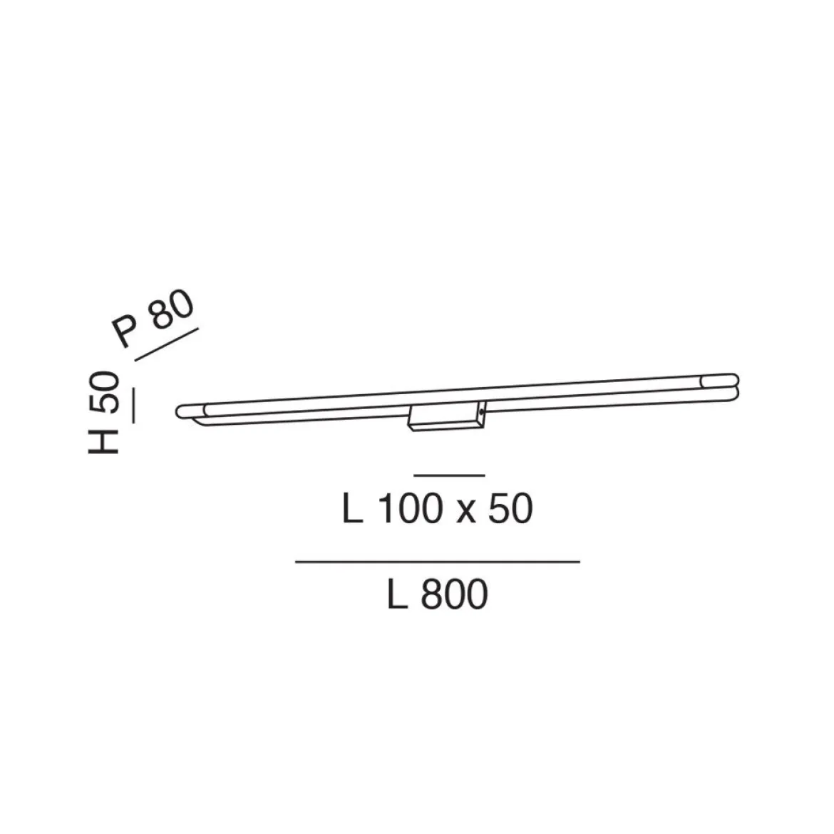 FABAS LUCE 3552-28-119 Wandleuchte Rapallo 80cm Messing IP44
