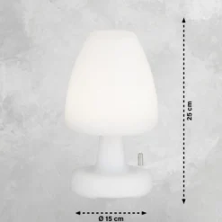 FHL easy 850250 LED Akku Tischleuchte Termoli weiß RGBW 25cm