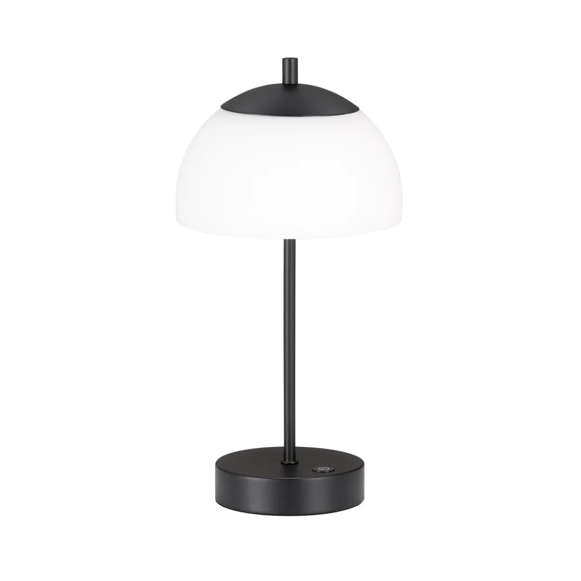 FHL easy 850330 LED Akku Tischleuchte Riva sandschwarz Glas opal matt CCT