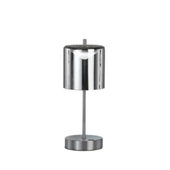 FHL easy 850347 LED Akku Tischleuchte Riva nickelfarben rauchfarben CCT
