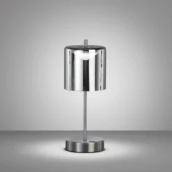 FHL easy 850347 LED Akku Tischleuchte Riva nickelfarben rauchfarben CCT