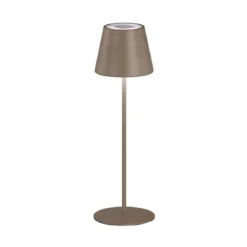 FHL easy 850353 LED Akku Tischleuchte Cosenza grau-braun RGBW