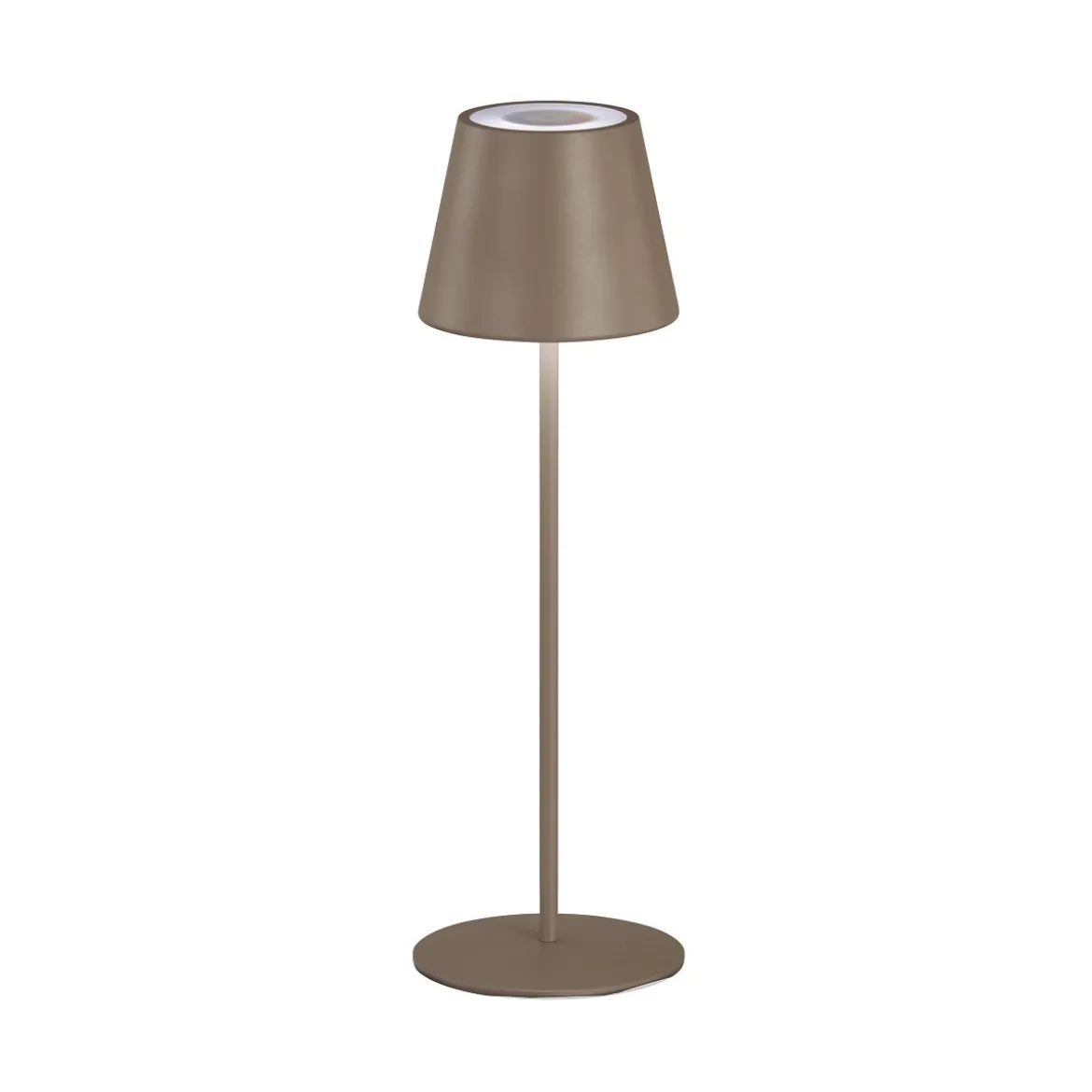 FHL easy 850353 LED Akku Tischleuchte Cosenza grau-braun RGBW