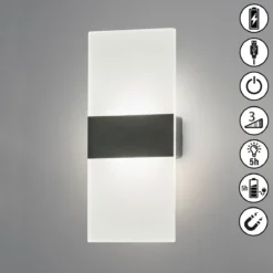FHL easy 830047 LED Akku Wandleuchte Magnetics schwarz matt 3000K