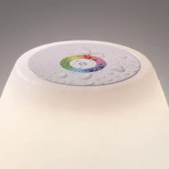 FHL easy 850213 LED Outdoor Tischleuchte Barletta weiß dimmbar RGBW IP44