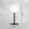 FHL easy 850245 LED Tischleuchte Lesina anthrazit weiß RGBW dimmbar IP44