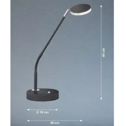 FHL easy 850156 LED Tischleuchte Luna sandschwarz chrom tunable white